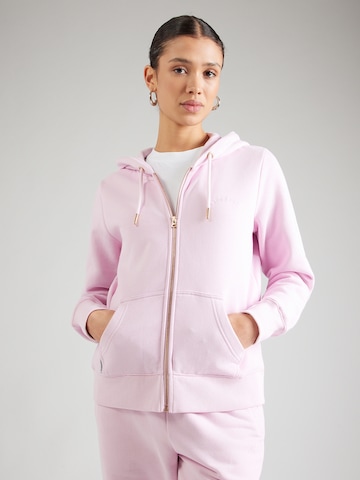 Superdry & Co Bluza rozpinana 'ESSENTIAL' w kolorze różowy: przód