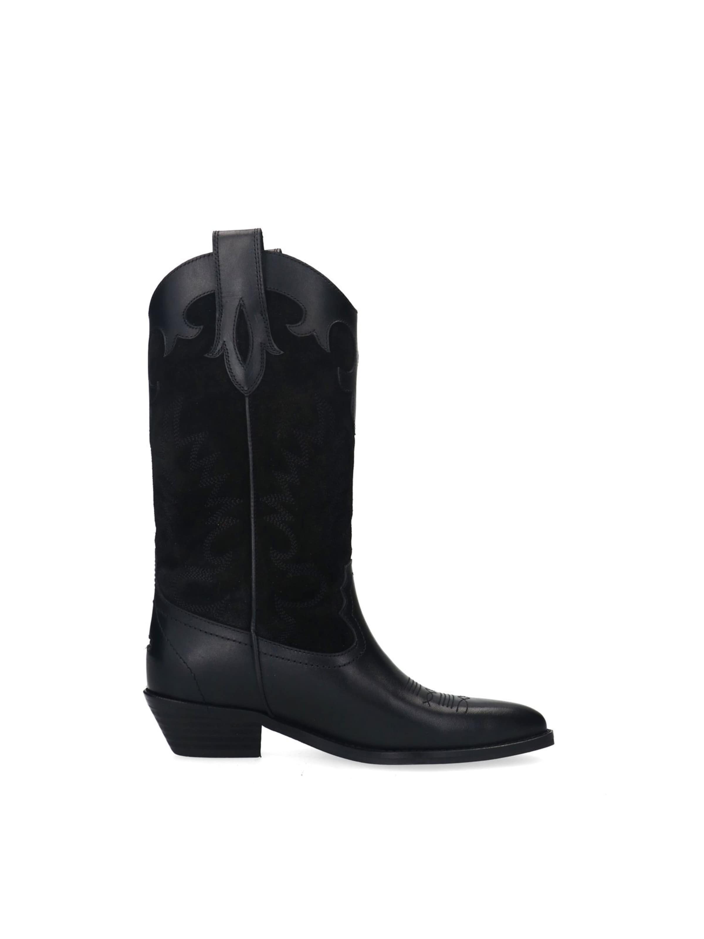 Bottes de cowboy SACHA en noir
