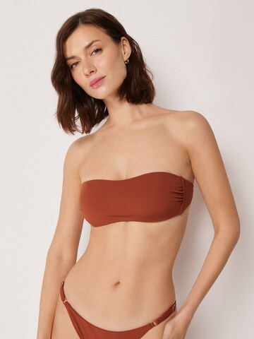 CALZEDONIA Bandeau Bikini Top 'Premium Fit' in Brown