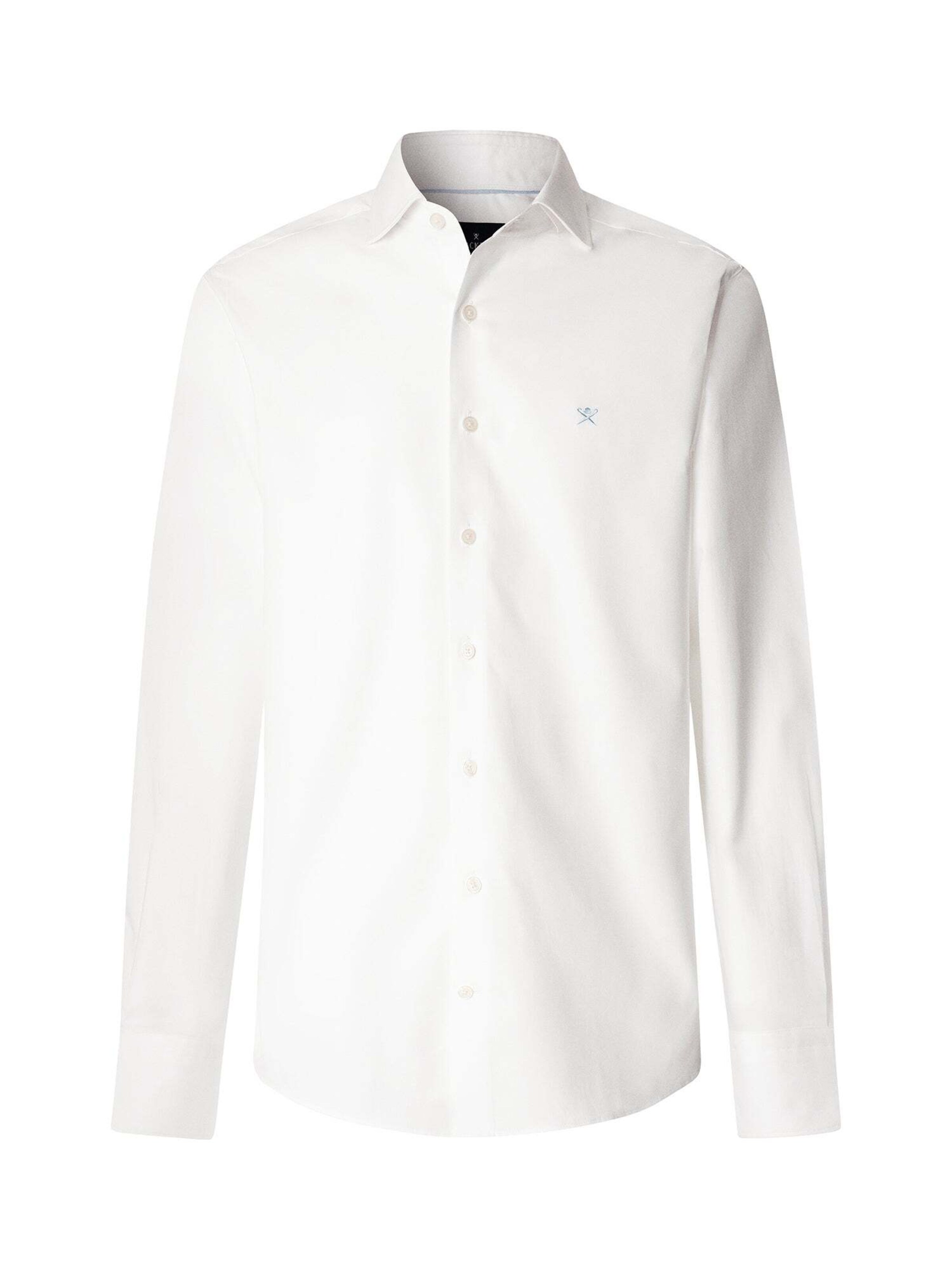 Coupe regular Chemise Hackett London en blanc : devant