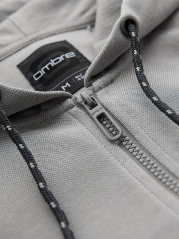 Ombre Sweatvest 'OM-SSZP-0191' in Grijs