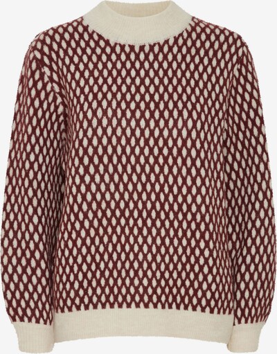 ICHI Pullover 'Kamara' in creme / braun, Produktansicht