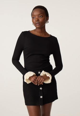 Fabienne Chapot Top in Zwart: voorkant