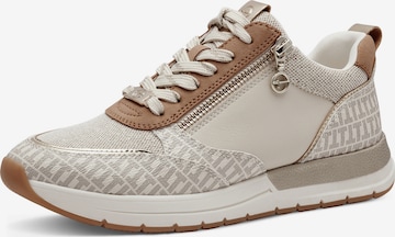 Sneaker low de la Tamaris pe bej: față