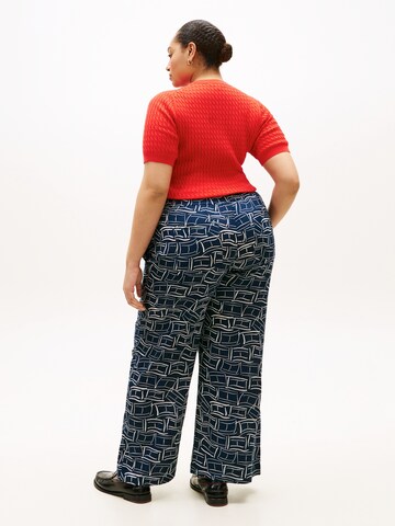 Tommy Hilfiger Curve Široký strih Nohavice - Modrá