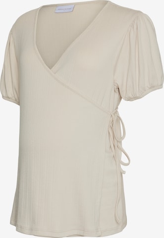 MAMALICIOUS Shirt 'Kristy' in Beige: front