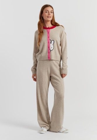 Chinti & Parker Gebreid vest 'Miffy Peek' in Beige