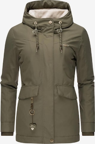 Ragwear Weatherproof jacket 'Jazmin' in Green: front