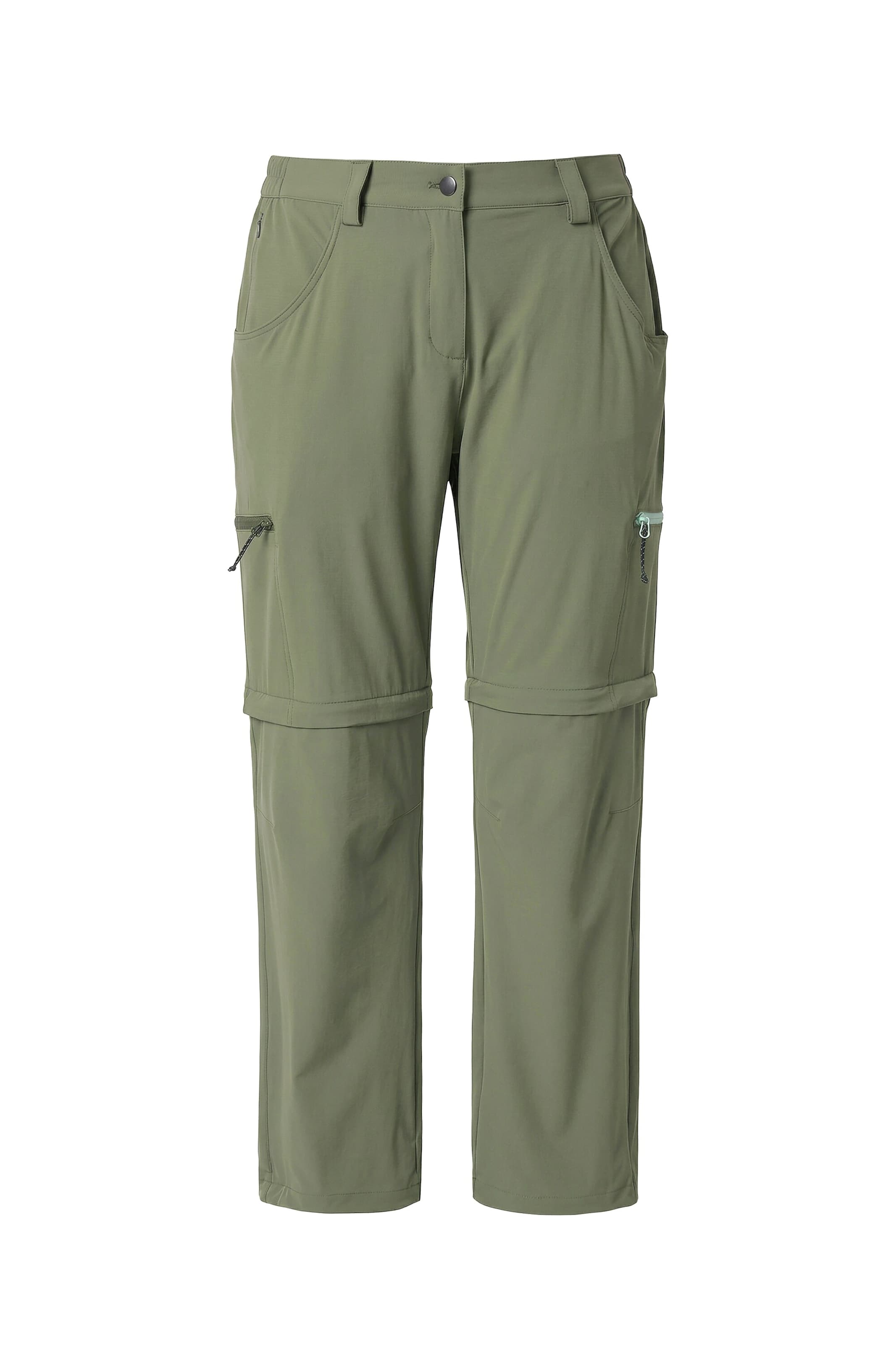 Ulla Popken Regular Pants in Green: front