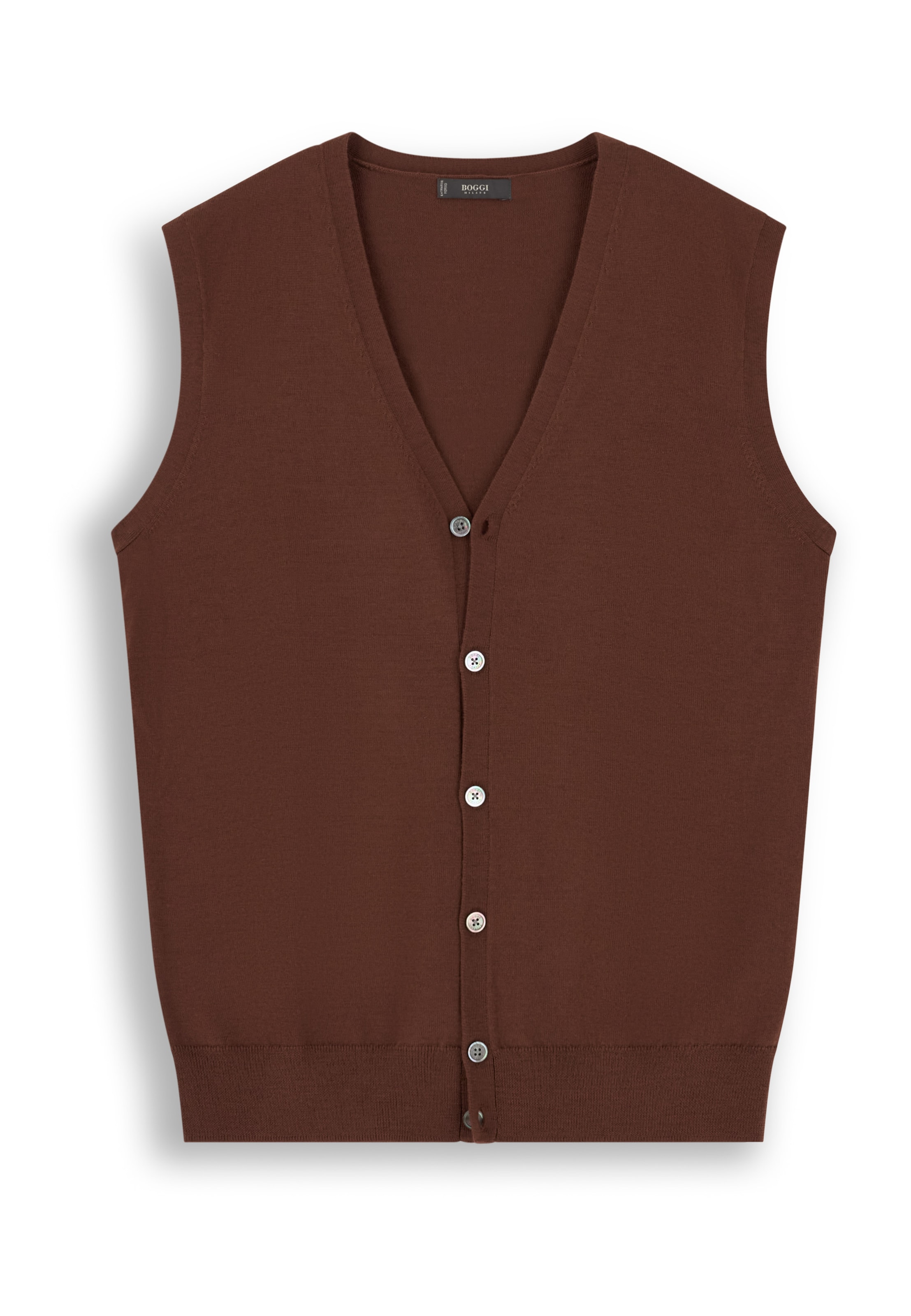 Boggi Milano Gebreid vest in Oranje: voorkant