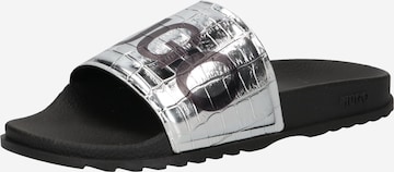 HUGO Mules 'Match' in Silver: front