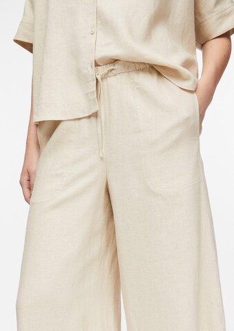 Wide Leg Pantalon COMMA en beige