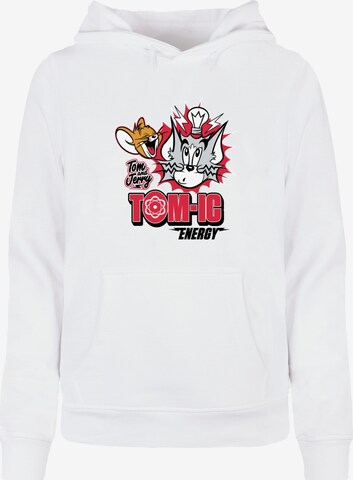 Sweat-shirt 'Tom And Jerry - Tomic Energy' ABSOLUTE CULT en blanc : devant