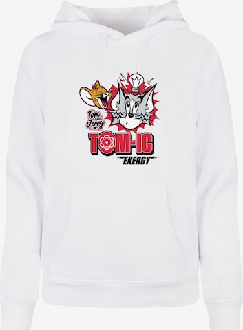 ABSOLUTE CULT Sweatshirt 'Tom And Jerry - Tomic Energy' in Wit: voorkant