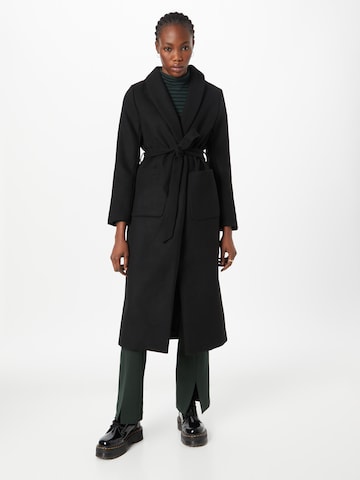 PIECES Between-Seasons Coat 'ALICA' in Black: front