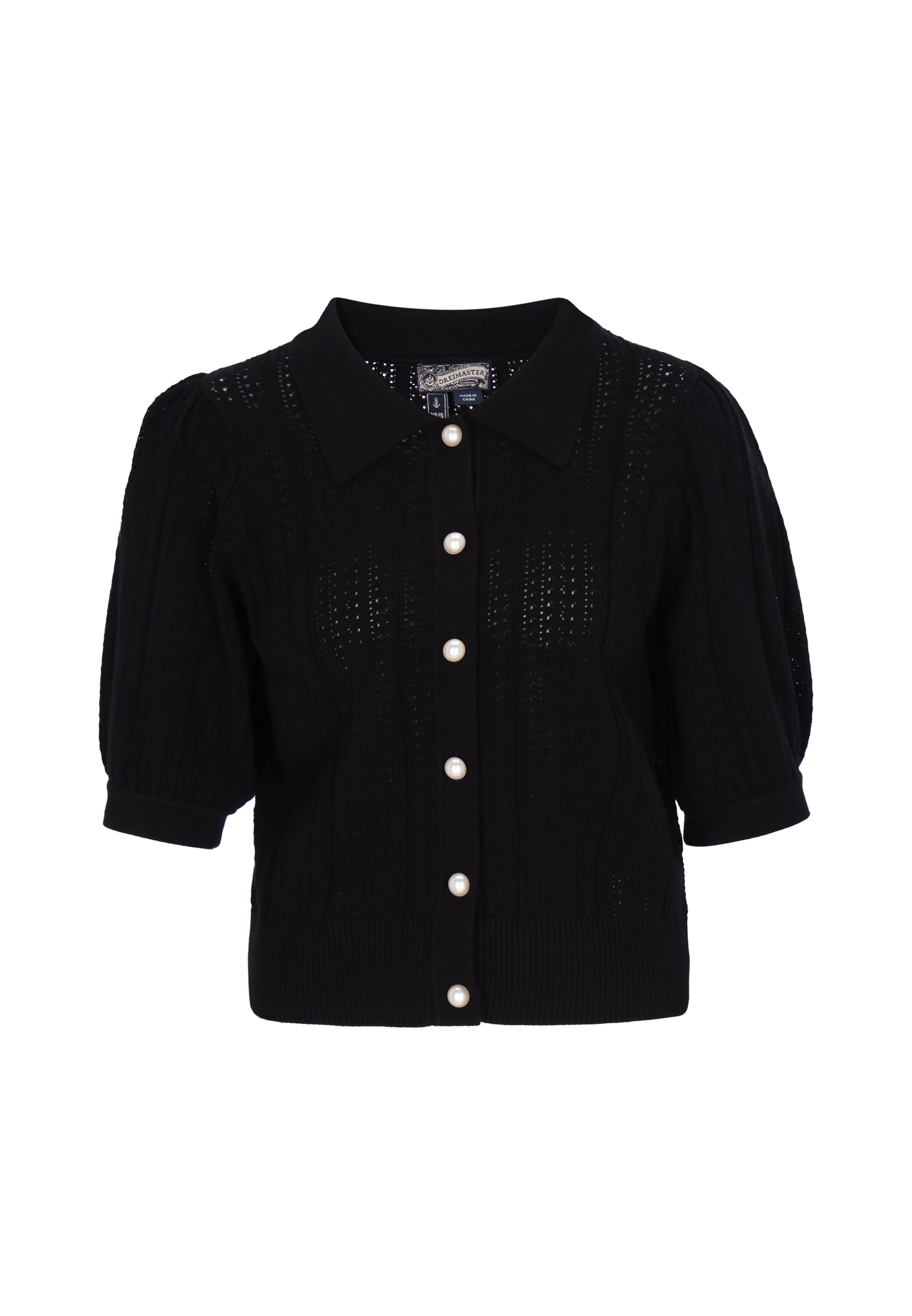 Cardigan DreiMaster Vintage en noir : devant