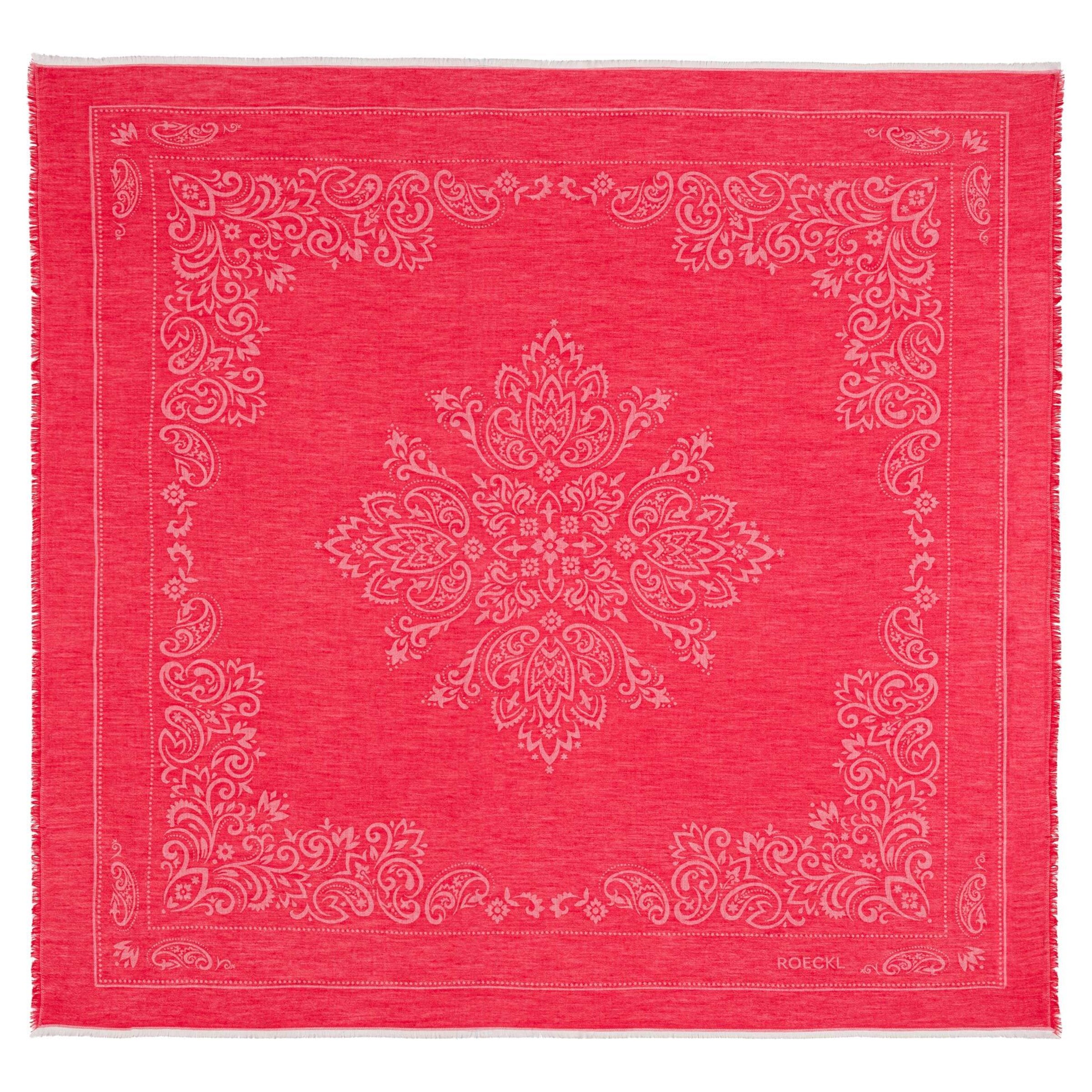 Foulard 'FLORAL ORNAMENT' di Roeckl in rosso: frontale