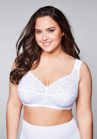 SHEEGO T-shirt Bra in White: front