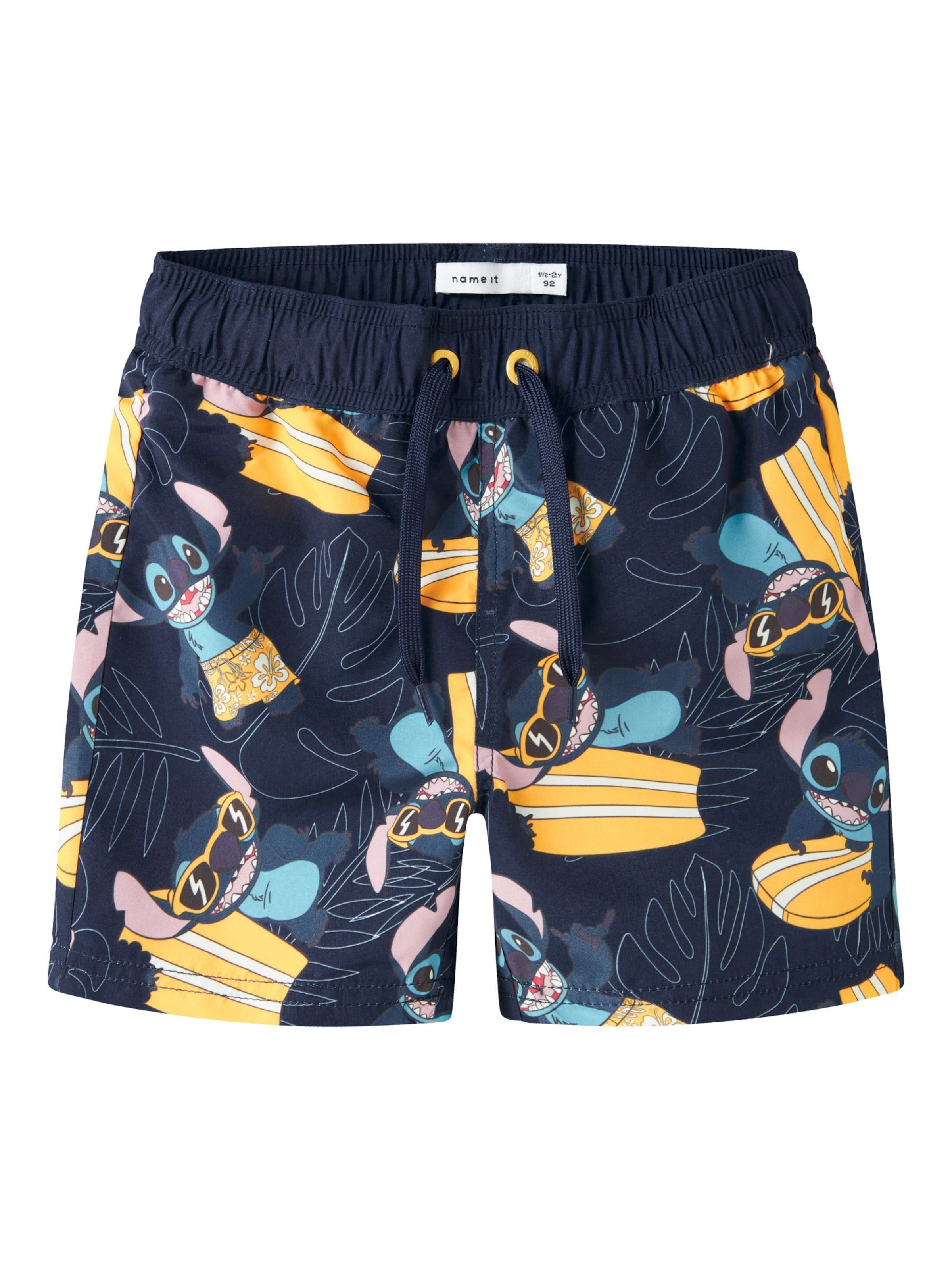 Shorts de bain 'Stitch' NAME IT en bleu : devant