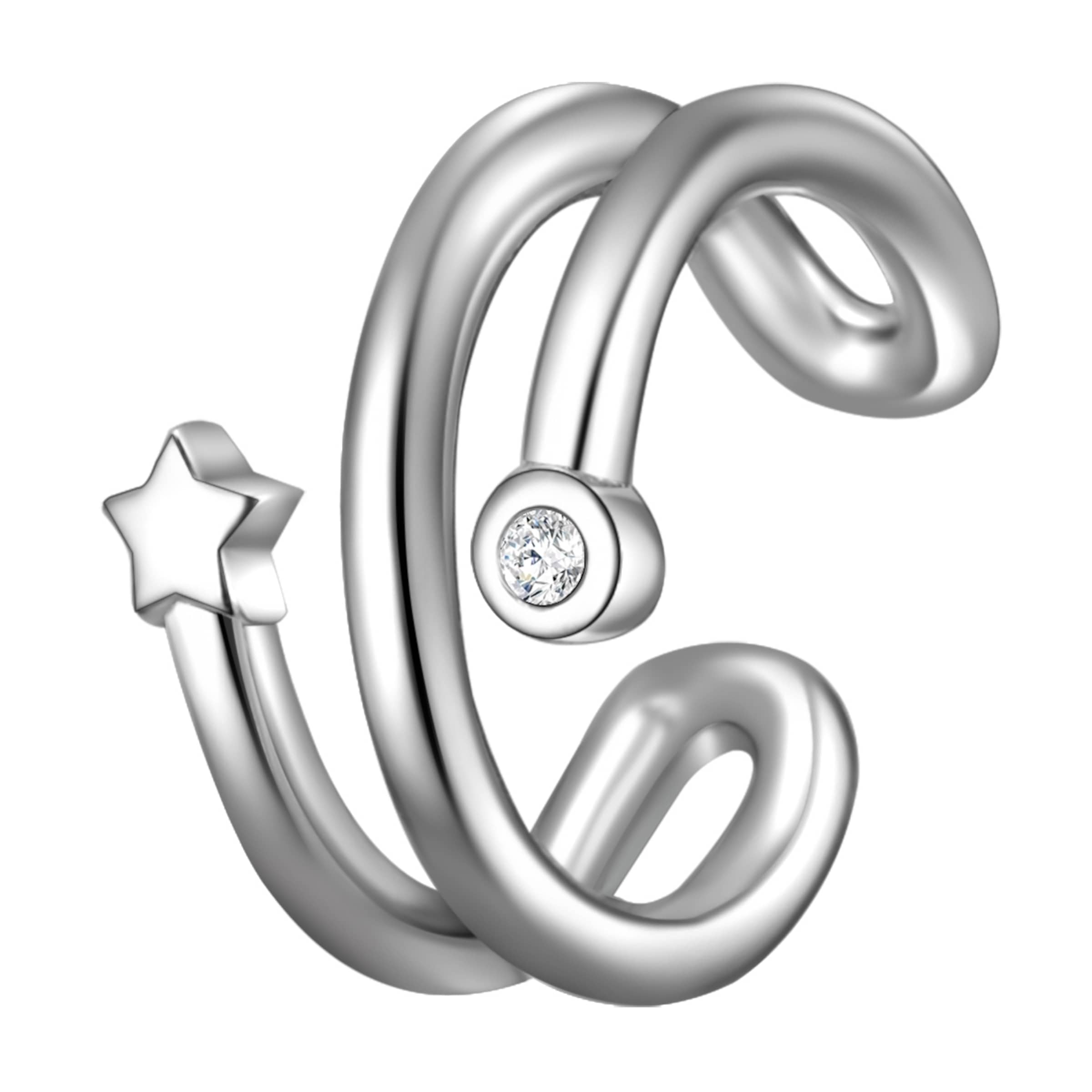 Glanzstücke München Ohrklemme in Silber: Vorderseite