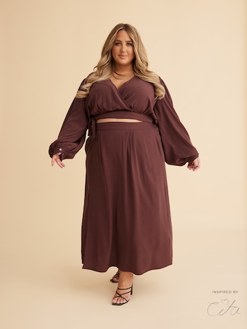 Guido Maria Kretschmer Curvy Bluza 'Mai' | rjava barva