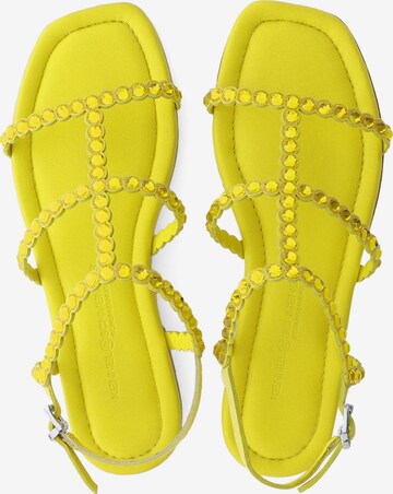 Kennel & Schmenger Strap Sandals ' HOLLY ' in Yellow