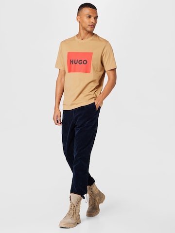 HUGO Red Skjorte 'Dulive222' i beige