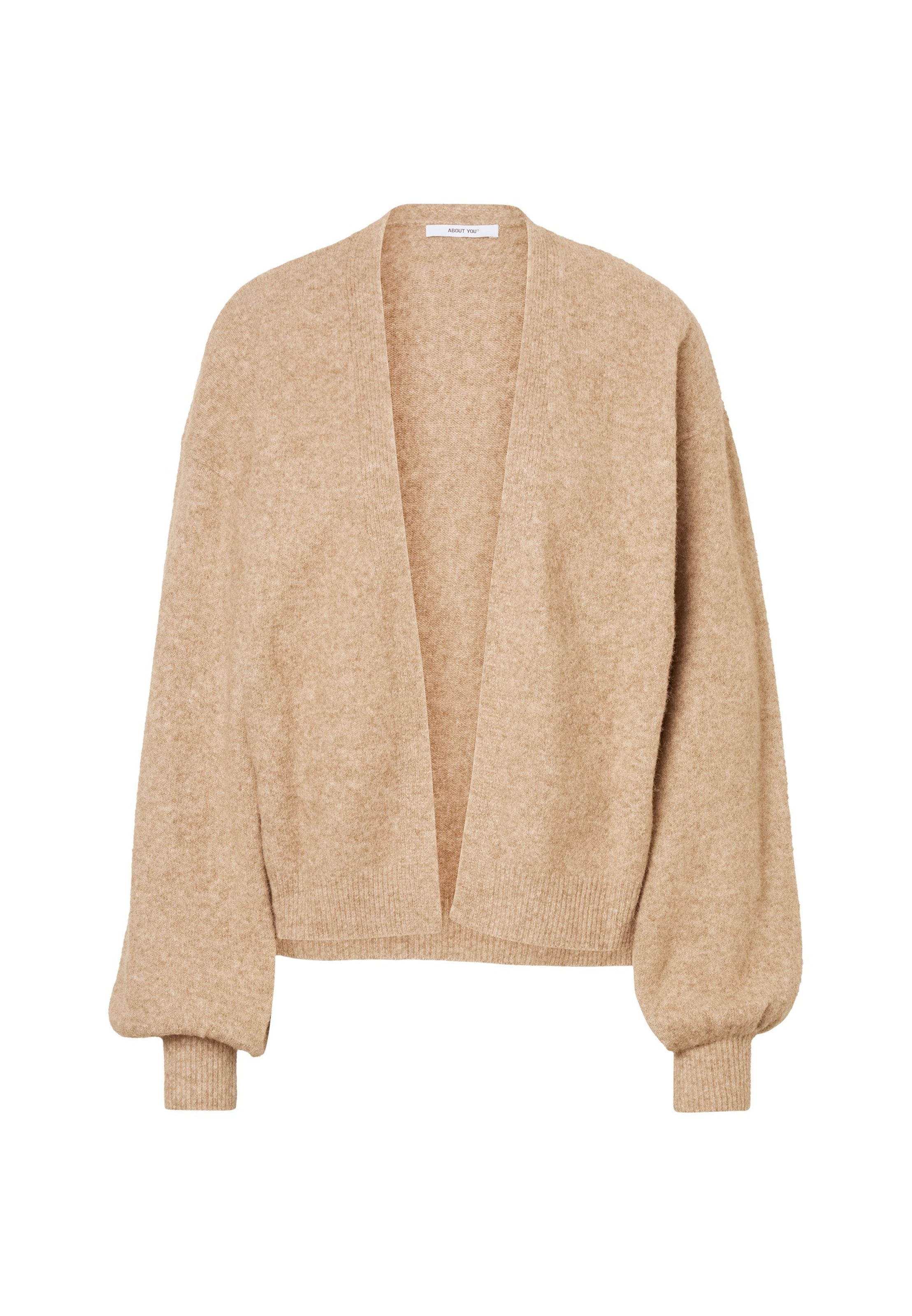 ABOUT YOU Knit cardigan 'Sydney' in Brown: front