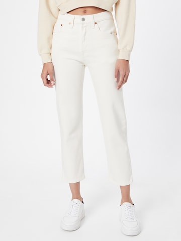 Regular Jean '501® Crop' LEVI'S ® en blanc : devant