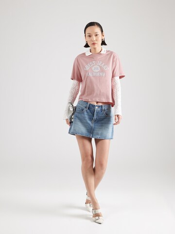 rožinė GUESS JEANS Marškinėliai