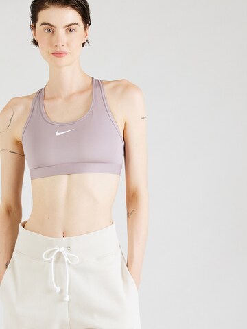 NIKE Bustier Športni nederček 'Swoosh' | vijolična barva: sprednja stran