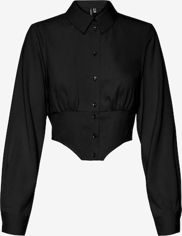 VERO MODA Блуза 'PIXI' в черно: отпред