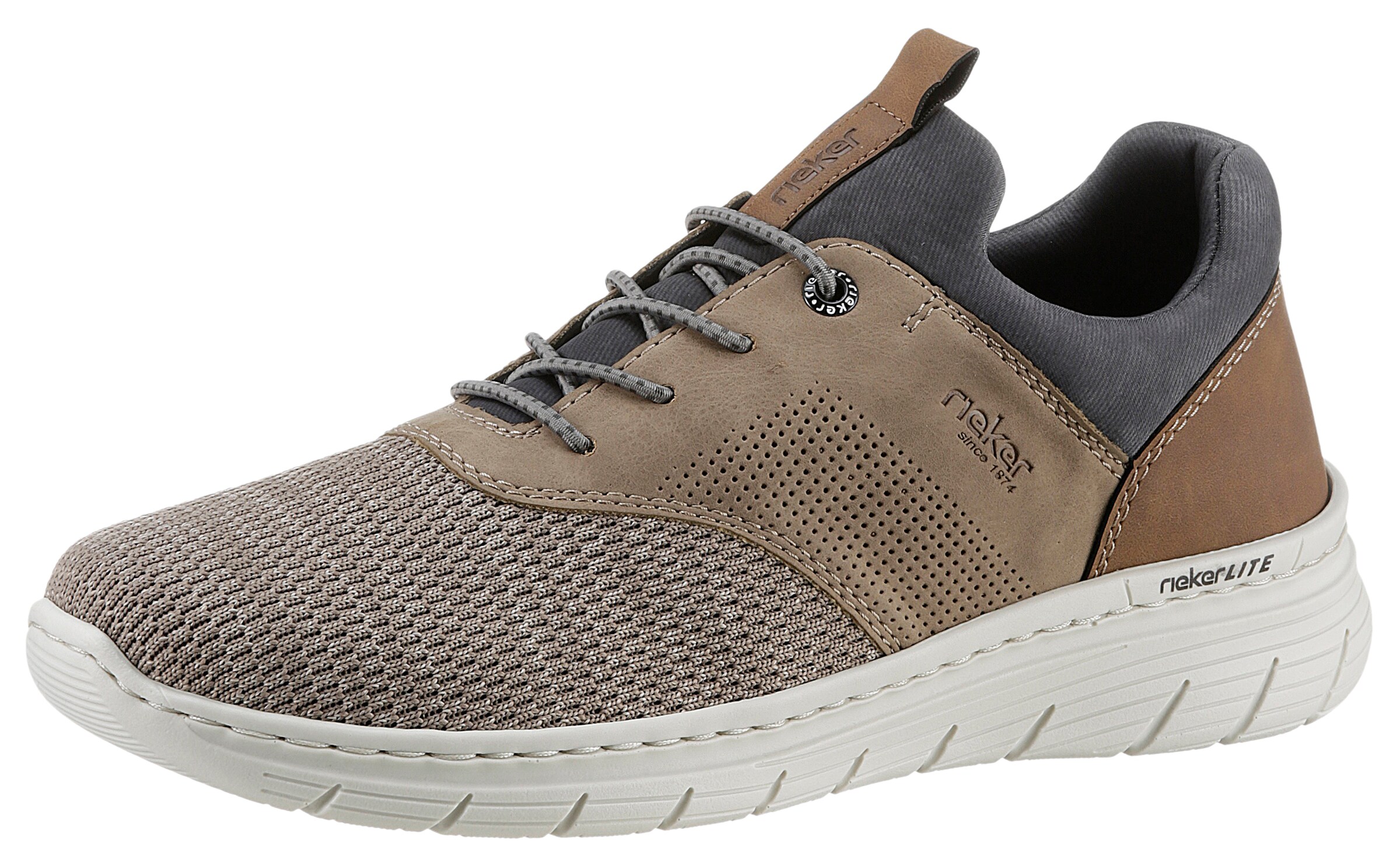Rieker Platform trainers in Brown: front