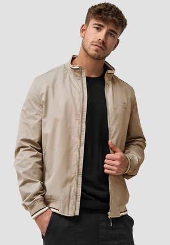 INDICODE JEANS Between-Season Jacket 'EDI' in Beige: front