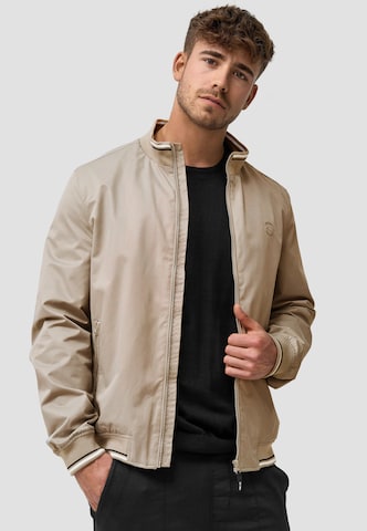 INDICODE JEANS Between-Season Jacket 'EDI' in Beige: front