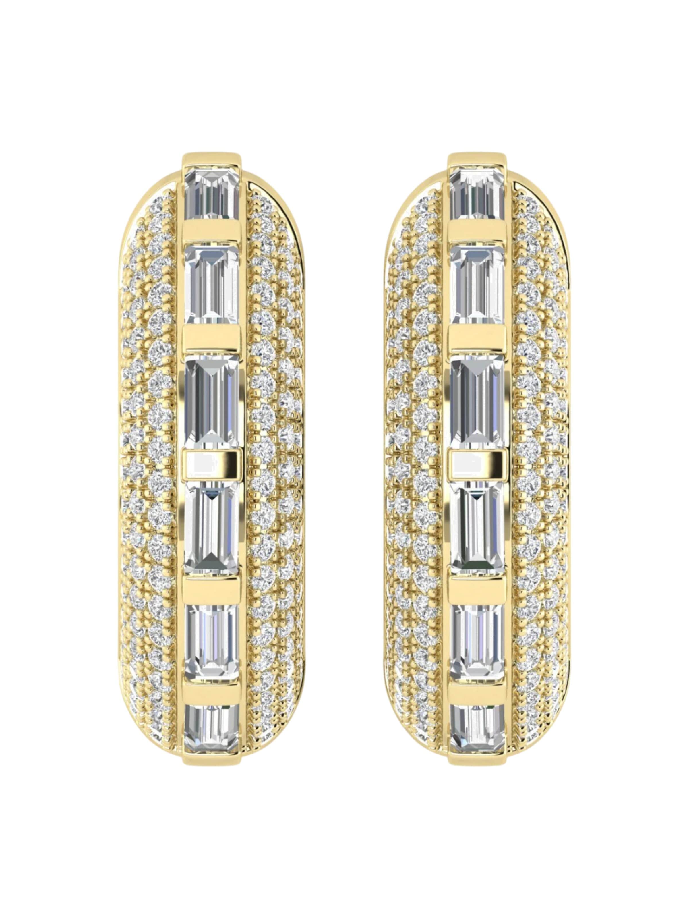 ETHISHER DIAMANTEN - Pendientes 'Ohrringe aus 375 Gelbgold mit Lab Grown Diamant' en amarillo