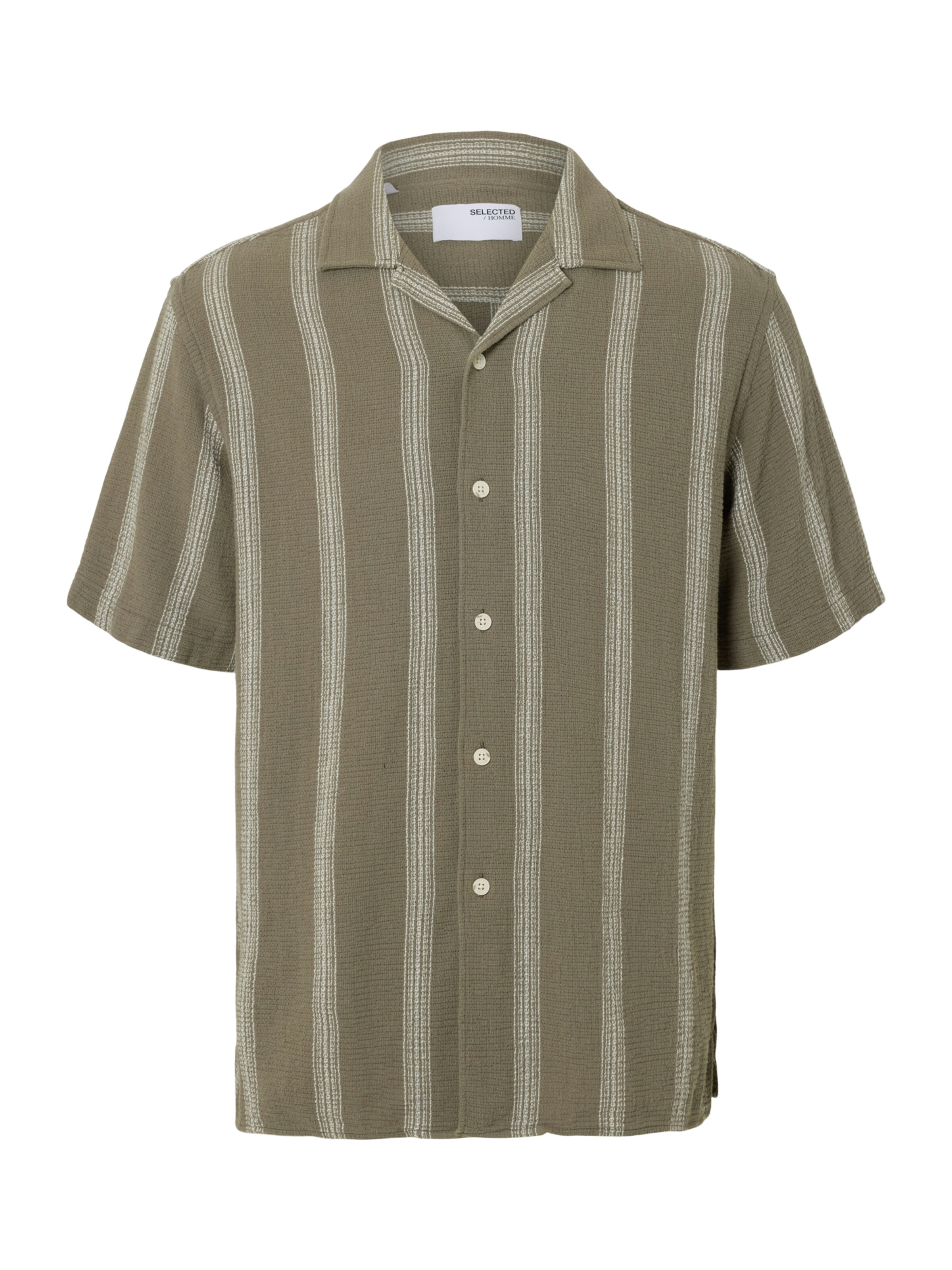 SELECTED Comfort fit Button Up Shirt 'SLHSal' in Green: front