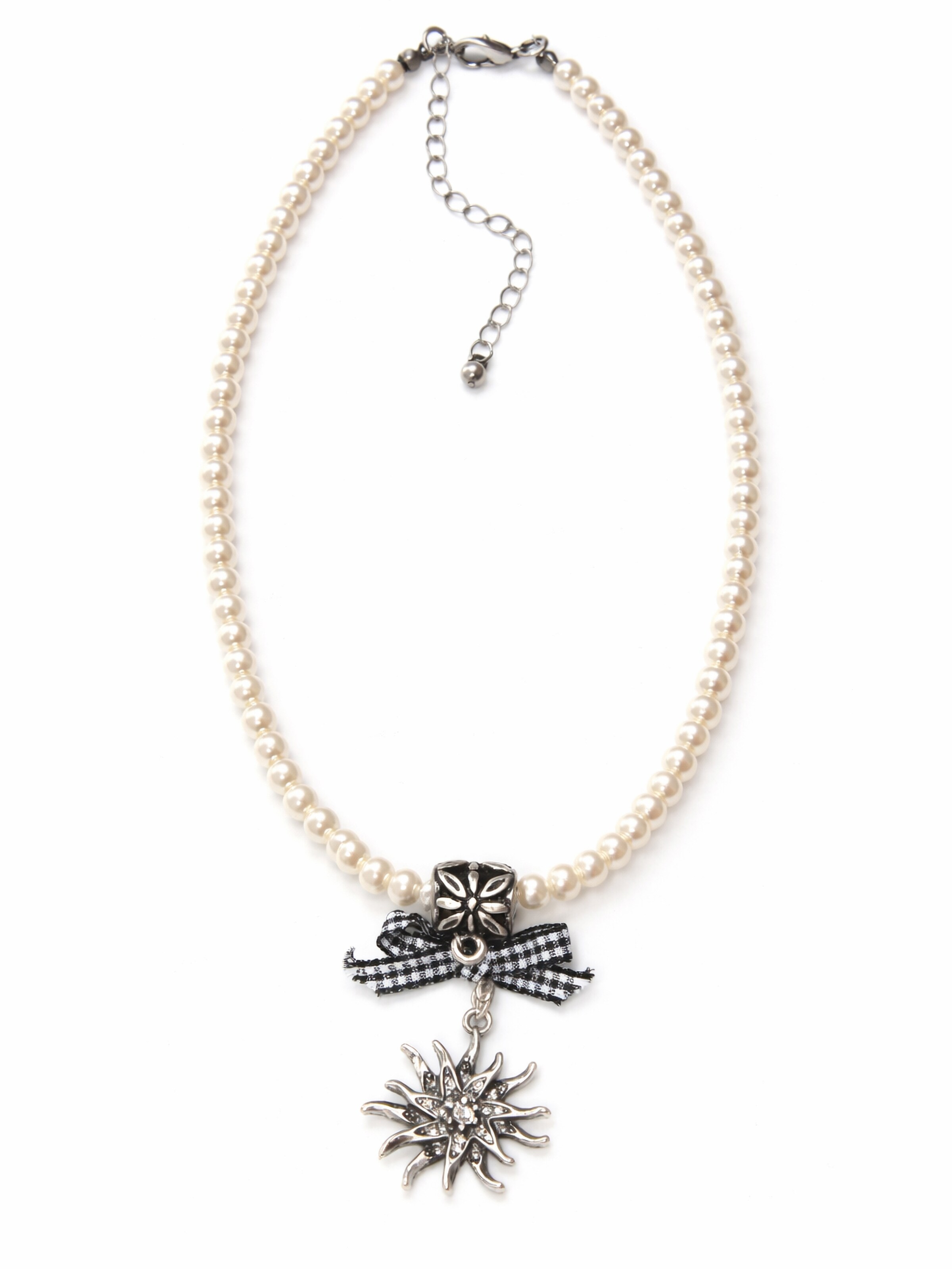 Allgäu Rebell Necklace 'Edelweiß' in Beige: front