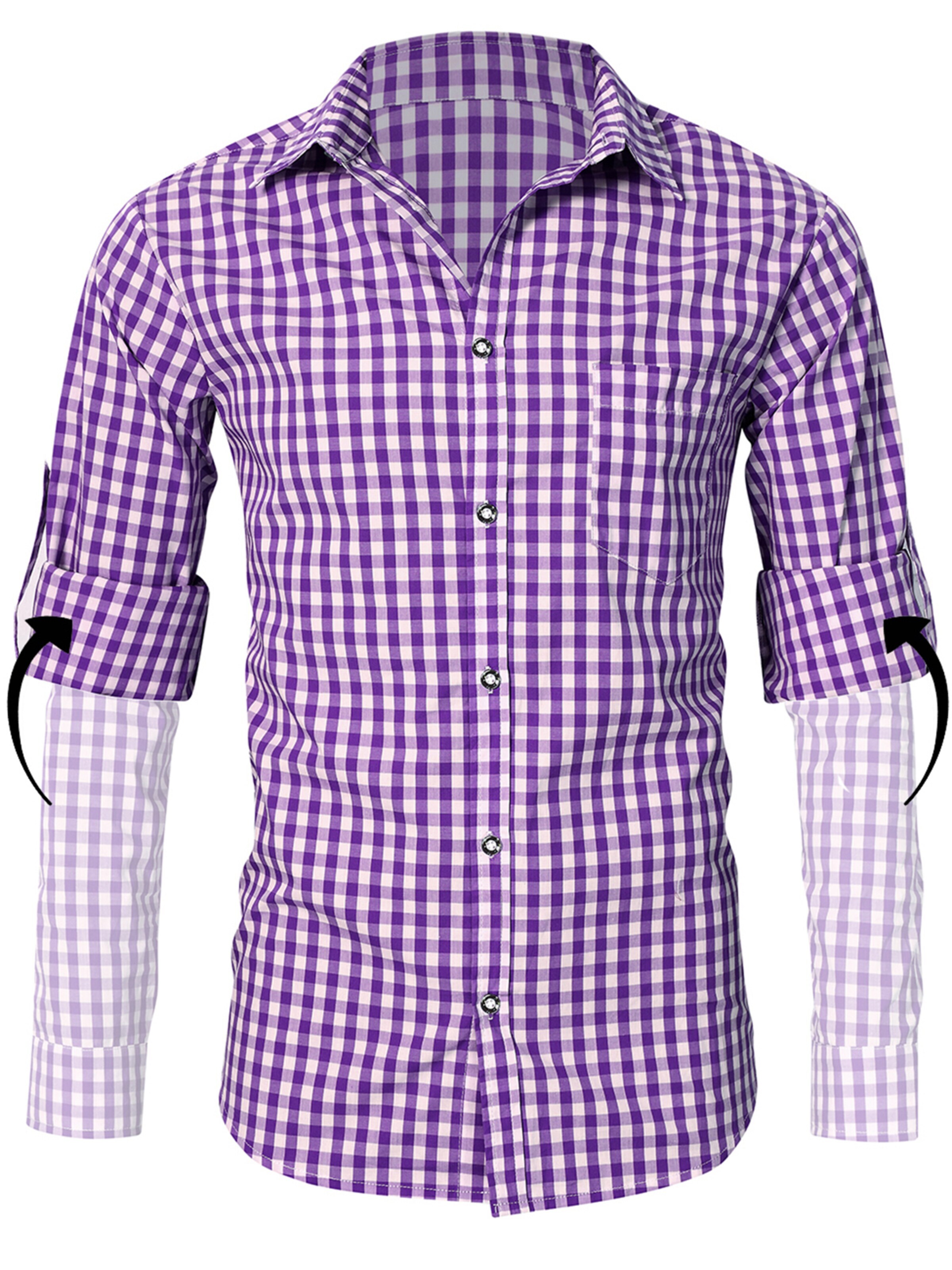 KoJooin Regular fit Button Up Shirt in Purple