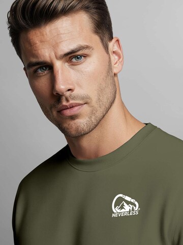 Neverless Sweatshirt 'Climbing Mountain' in Green