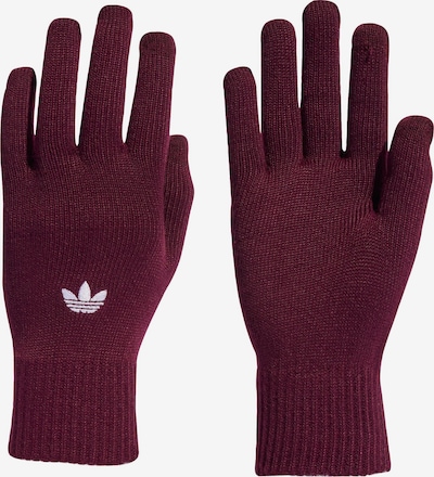 ADIDAS ORIGINALS Gants 'Adicolor' en bourgogne / blanc, Vue avec produit