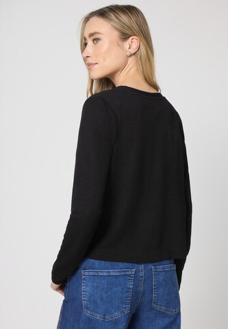 STREET ONE Strickjacke 'Nette' in Schwarz