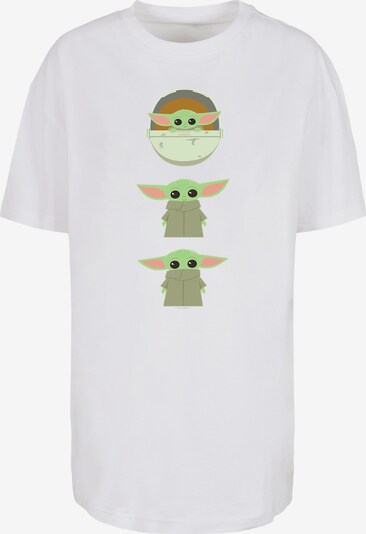 F4NT4STIC T-Shirt 'The Mandalorian The Child Poses' in oliv / hellgrün / rosa / weiß, Produktansicht