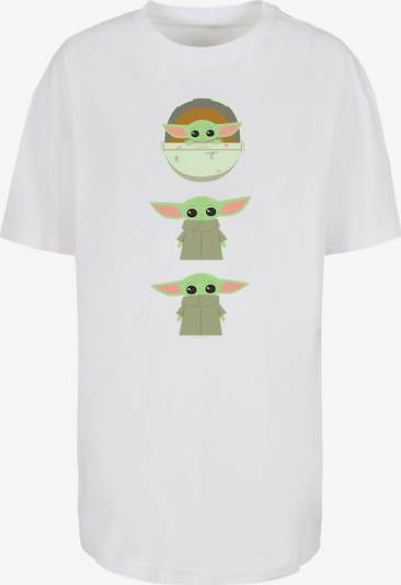 F4NT4STIC T-Shirt 'The Mandalorian The Child Poses' in oliv / hellgrün / rosa / weiß, Produktansicht