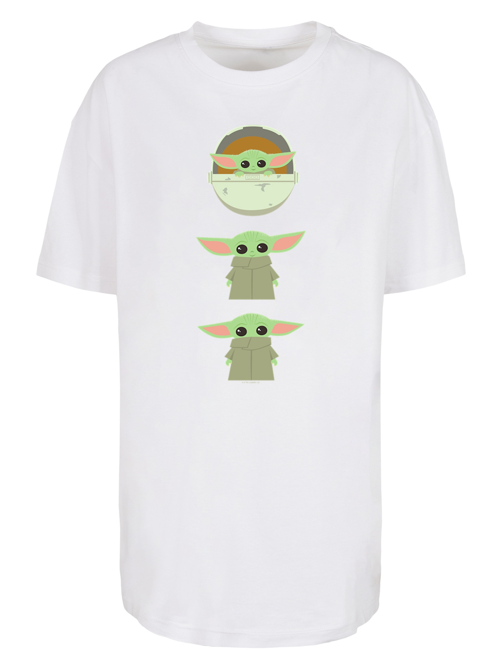 F4NT4STIC T-Shirt 'The Mandalorian The Child Poses' in mischfarben / weiß, Produktansicht
