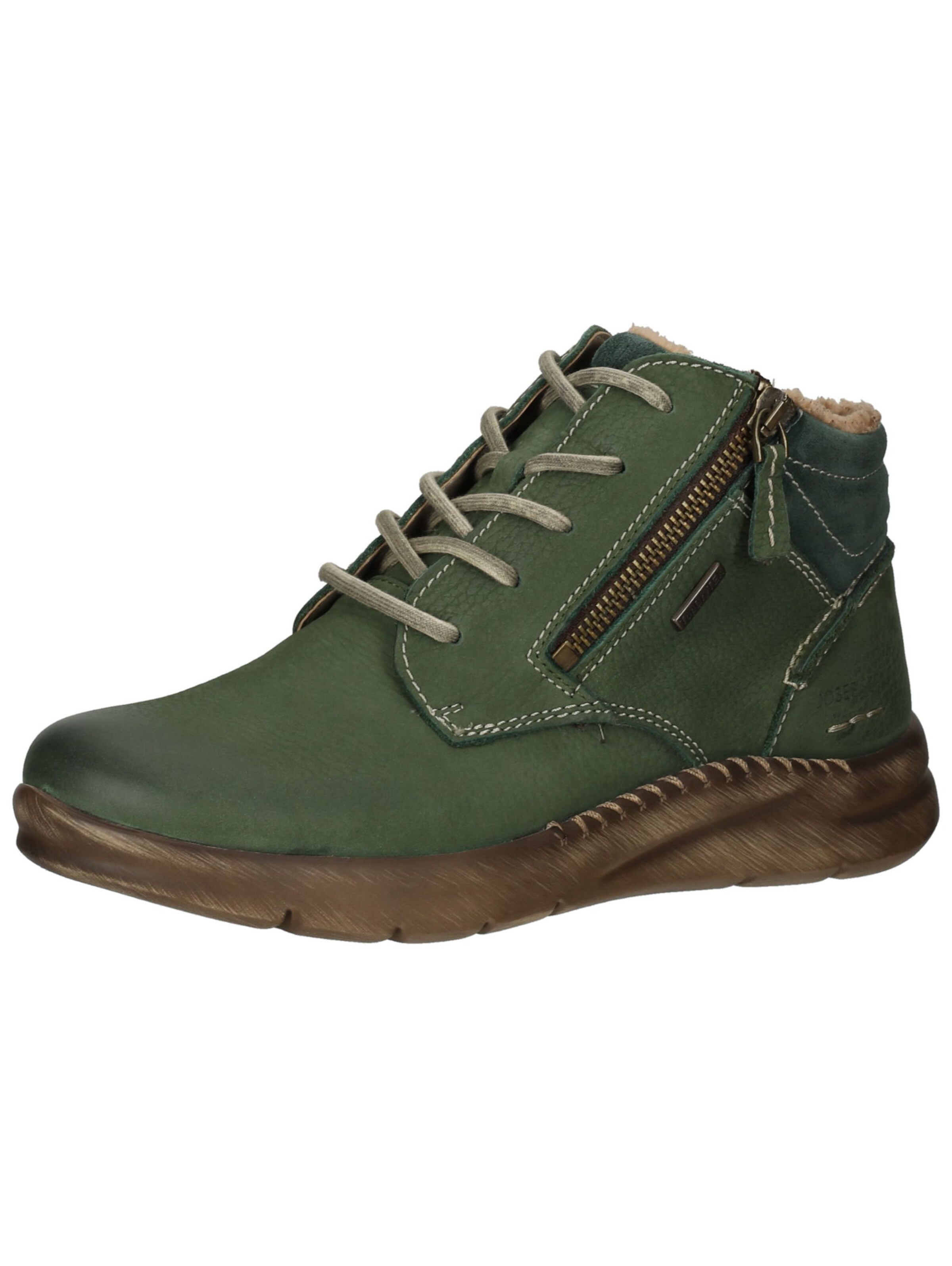 JOSEF SEIBEL Schnürstiefelette 'Conny 52' in Grün: Vorderseite