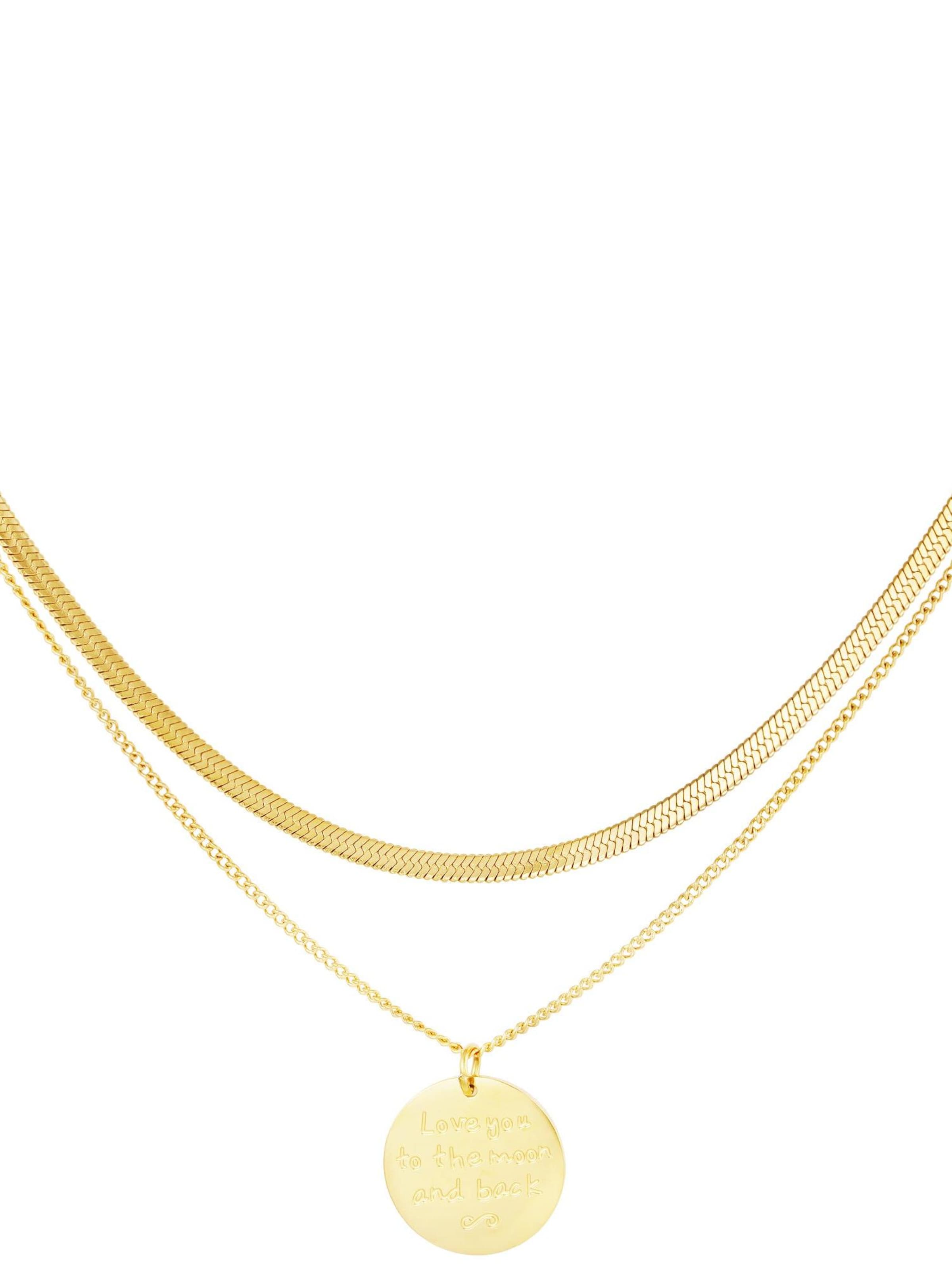 Cala Rose Necklace 'TO THE MOON' in Gold