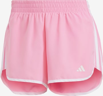 ADIDAS PERFORMANCE Regular Workout Pants 'Marathon 20' in Pink: front