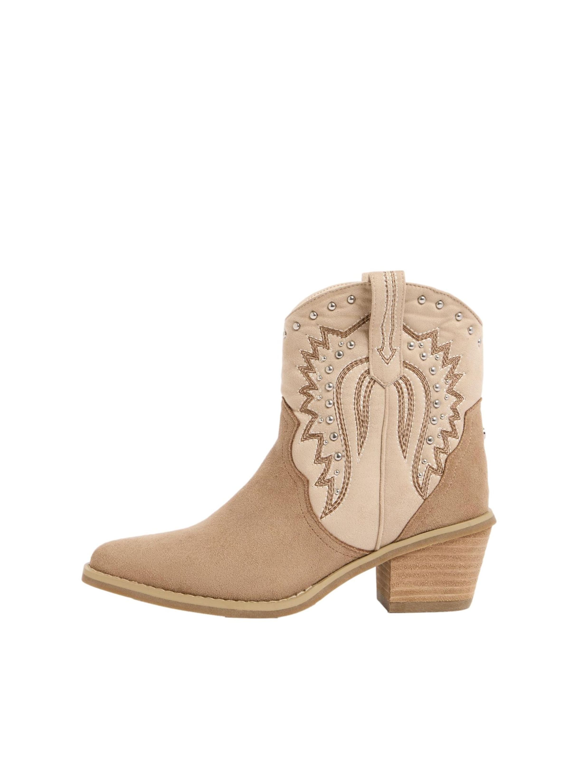 Bottes de cowboy Lipsy en beige : devant