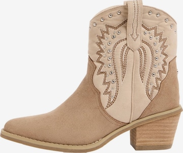 Bottes de cowboy Lipsy en beige : devant